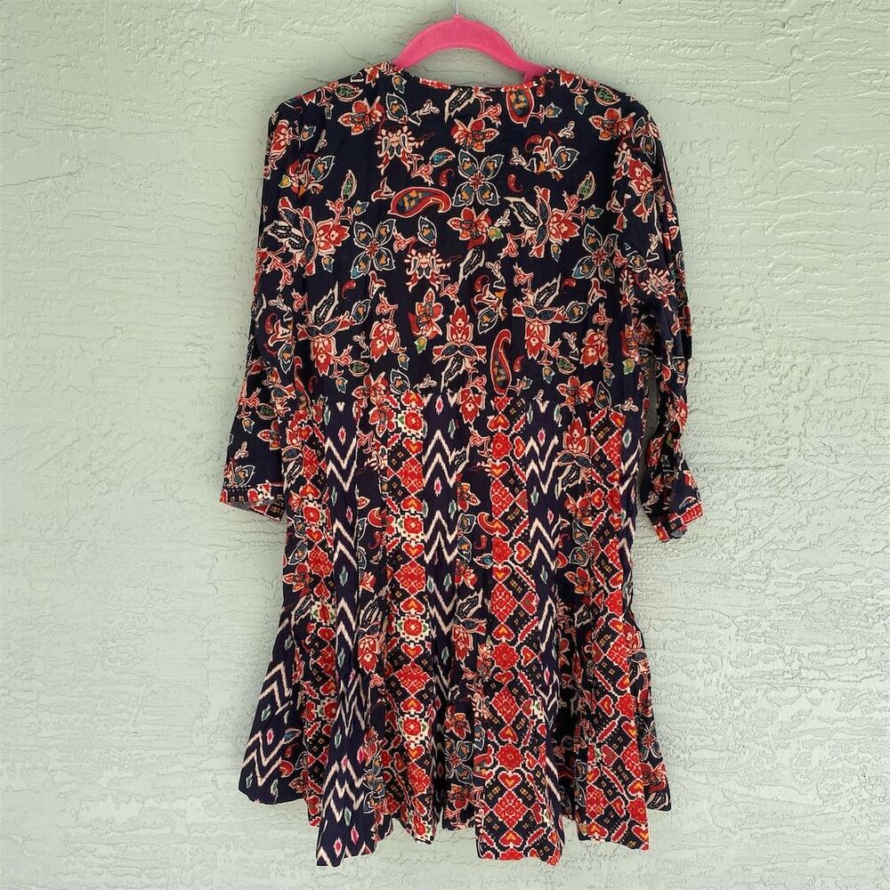 Bella Tu Women's XXL Multicolor Floral Knee Length Dress Casual - Picture 2 of 8